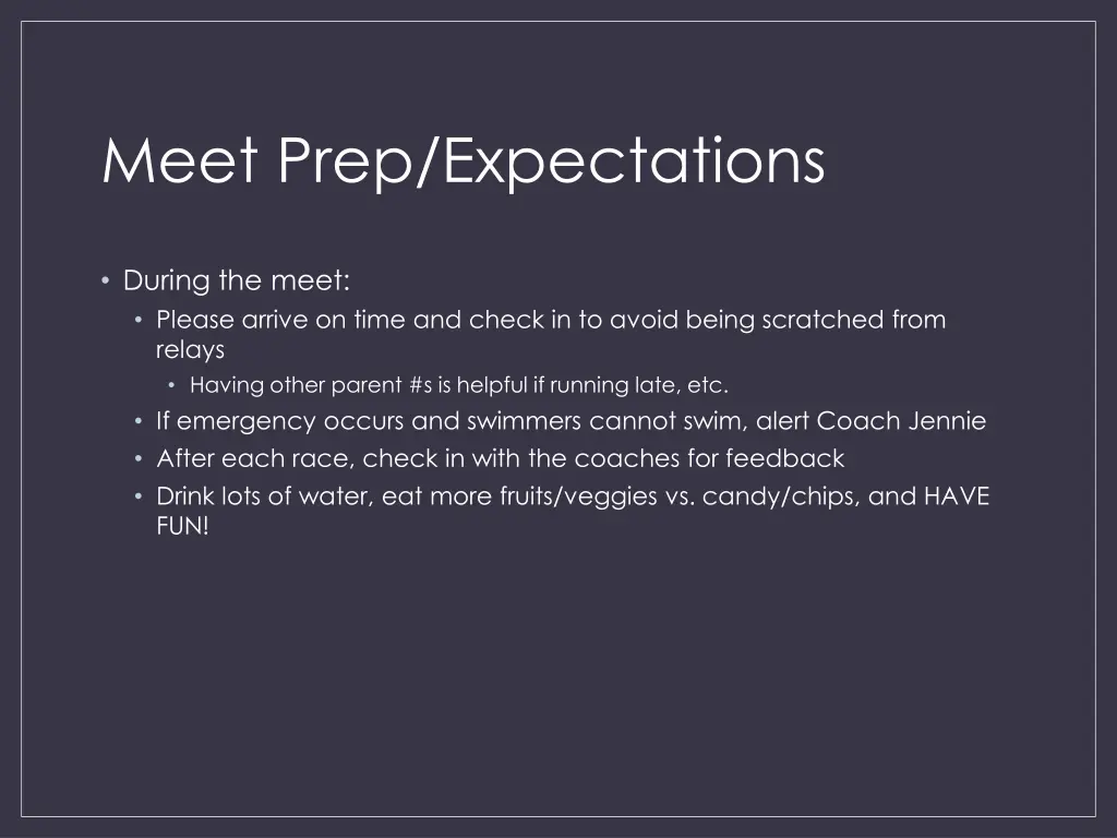 meet prep expectations 1