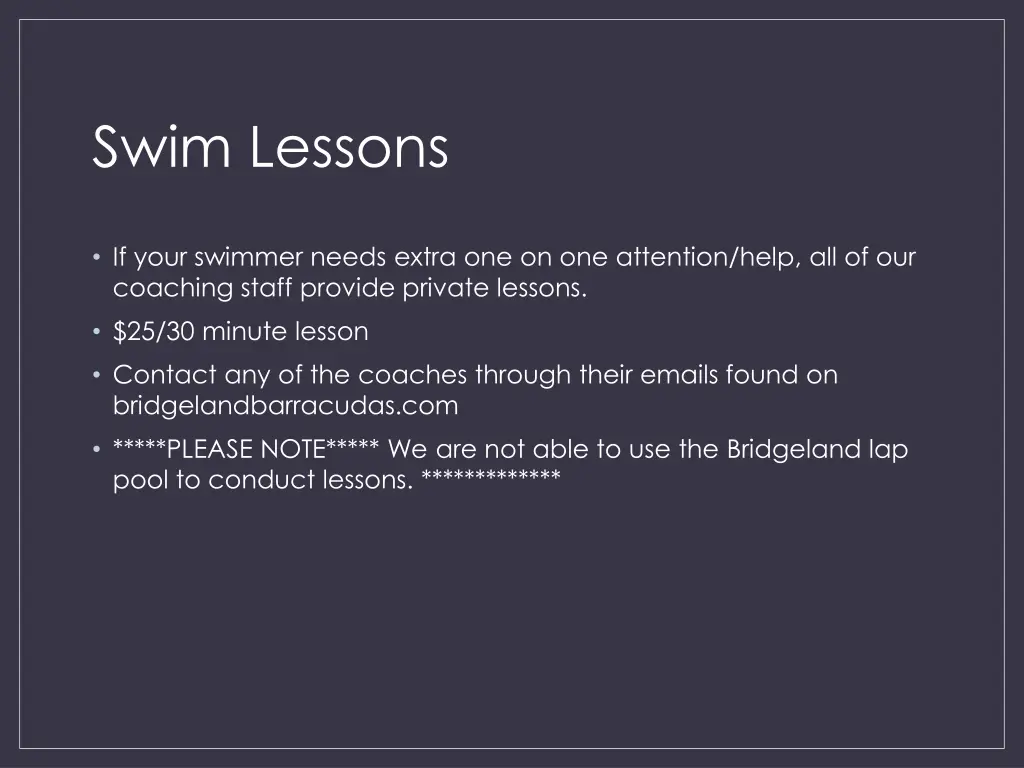 swim lessons