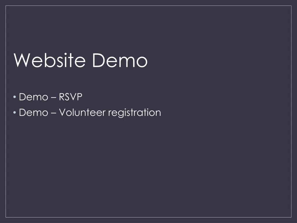 website demo