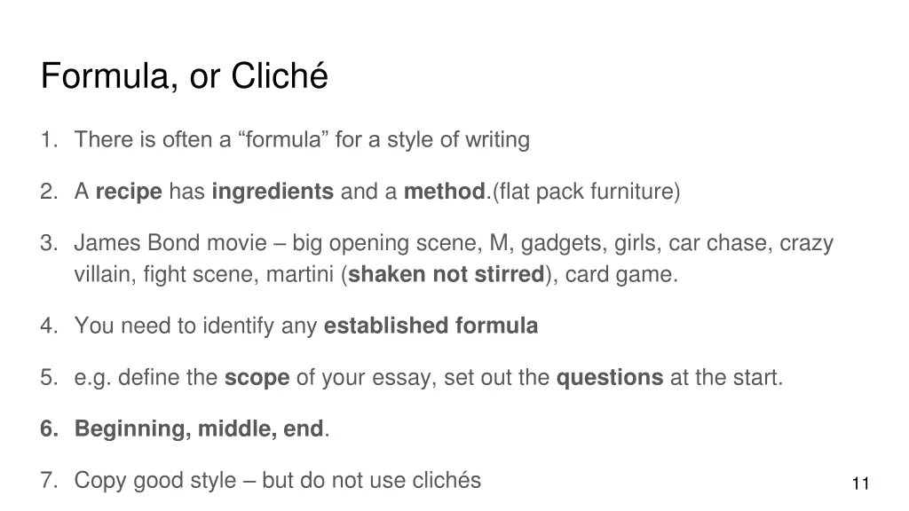 formula or clich