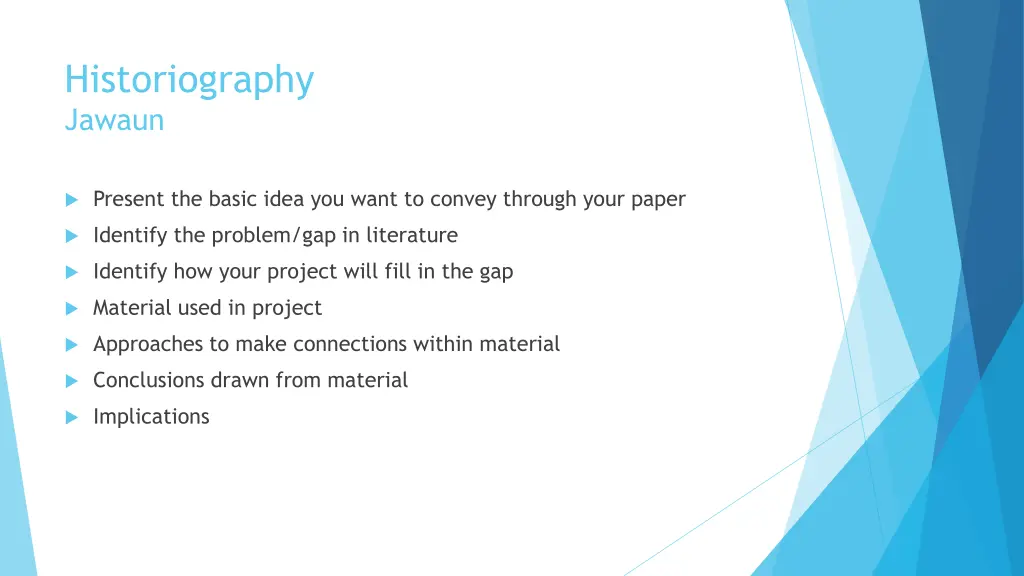 historiography jawaun
