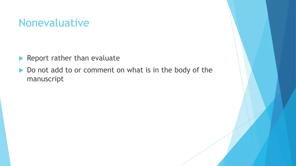 nonevaluative