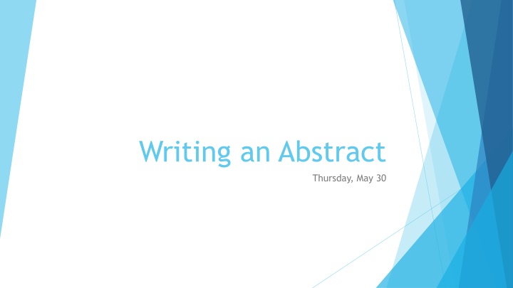 writing an abstract