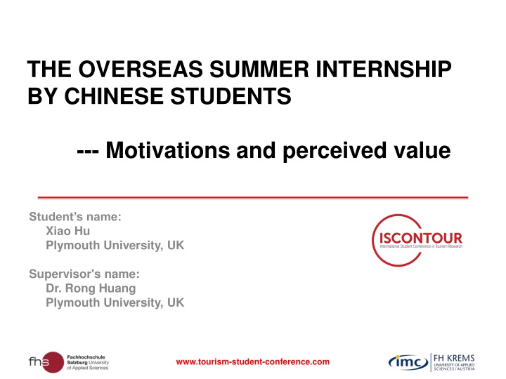 the overseas summer internship by chinese students