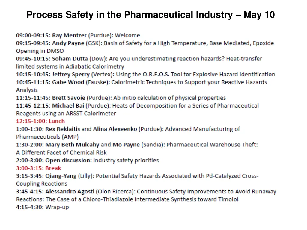 process safety in the pharmaceutical industry