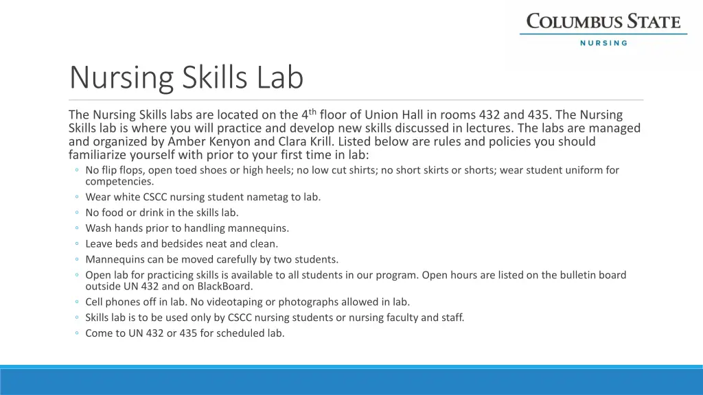 nursing skills lab