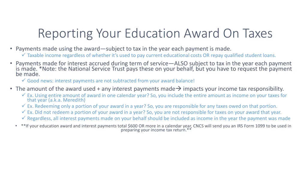 reporting your education award on taxes