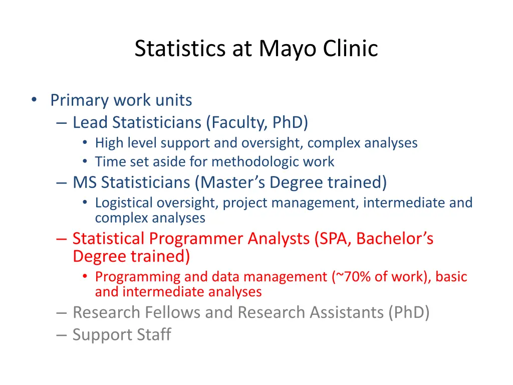 statistics at mayo clinic 6