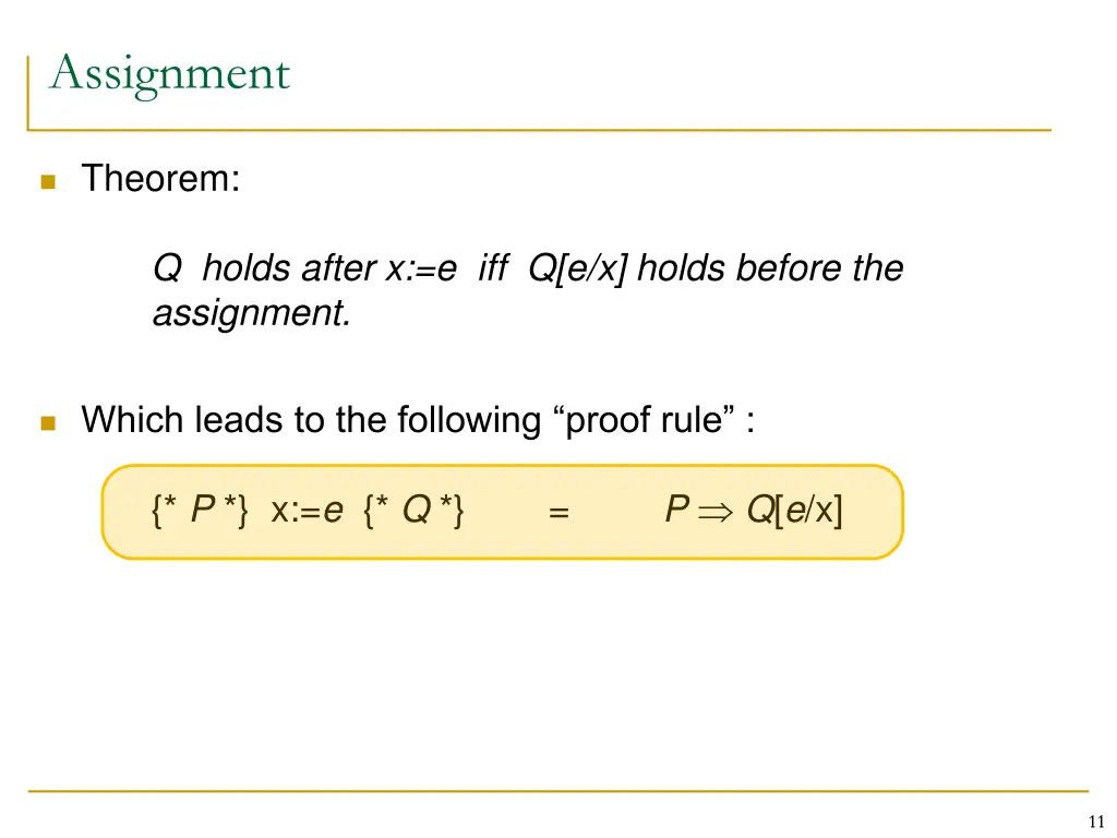 assignment
