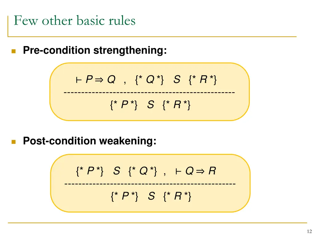 few other basic rules