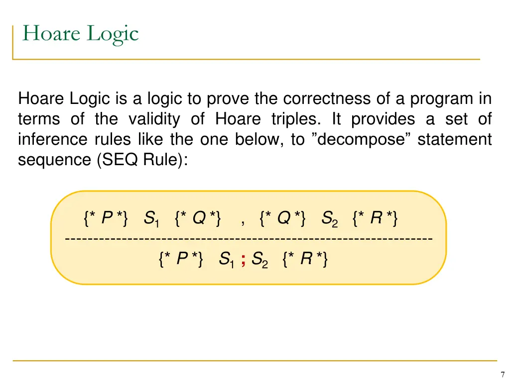 hoare logic