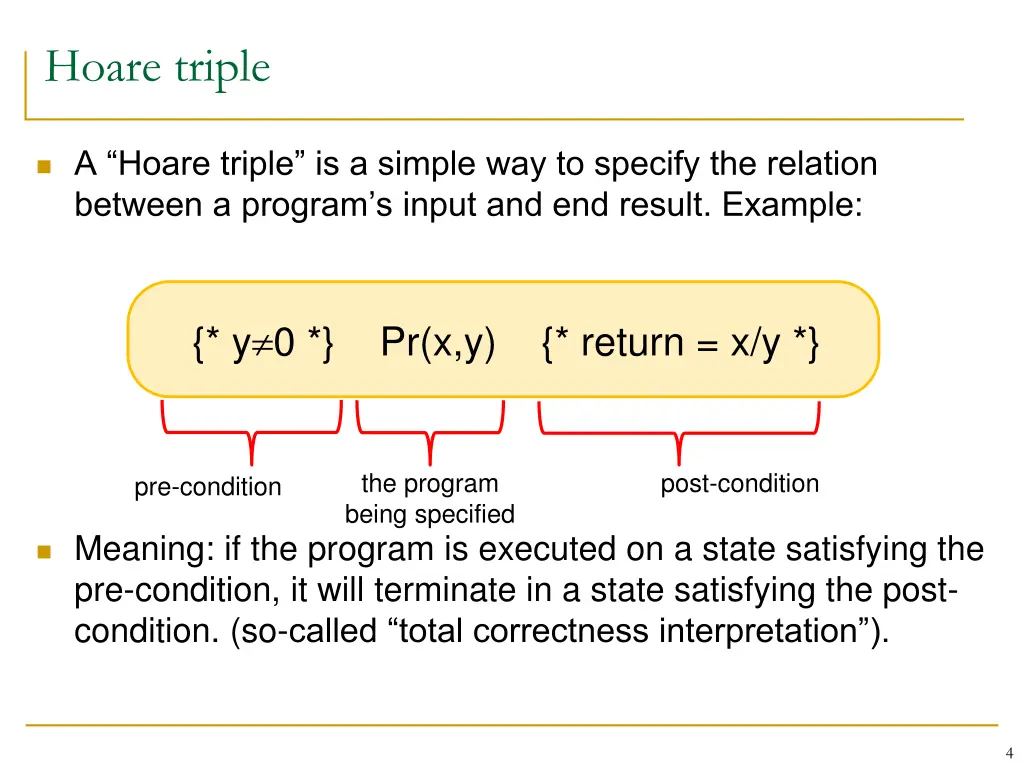 hoare triple