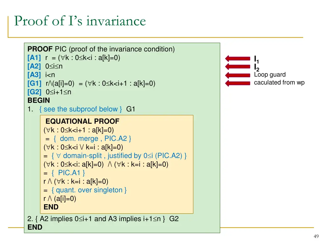 proof of i s invariance