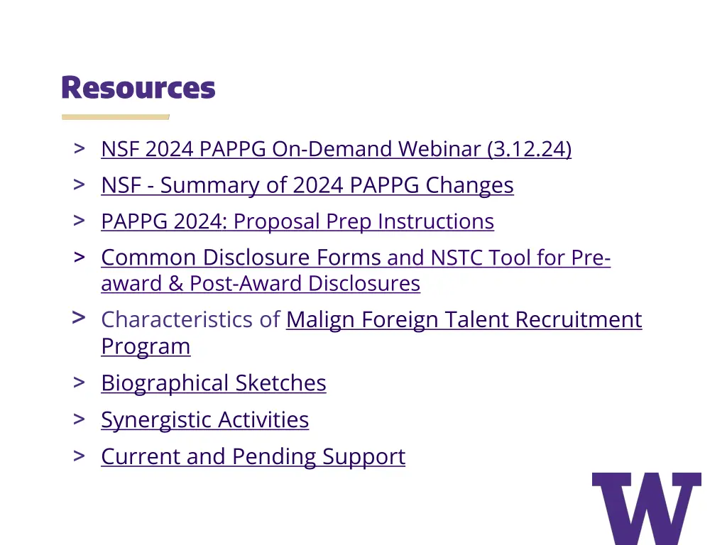 resources