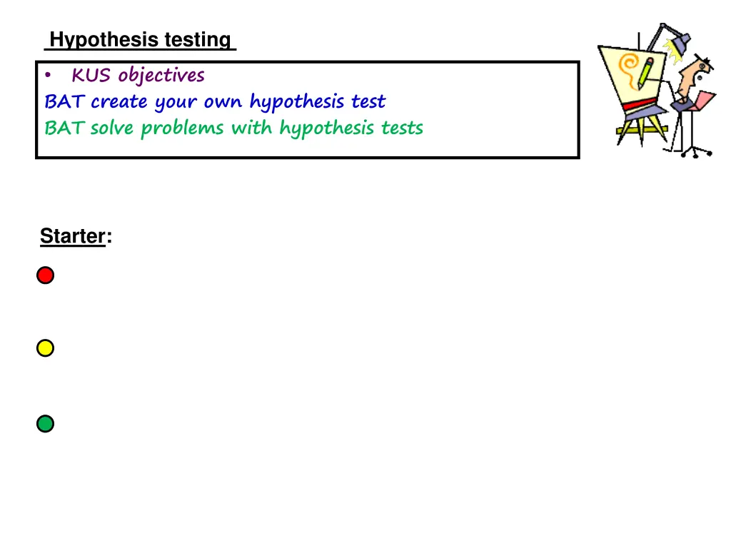 hypothesis testing bat create your own hypothesis