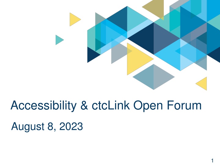 accessibility ctclink open forum