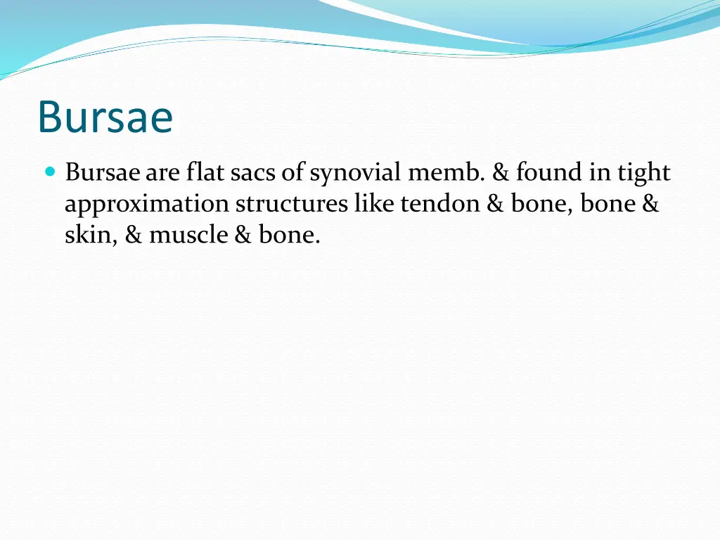 bursae