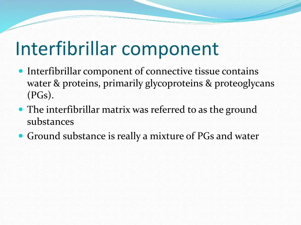 interfibrillar component