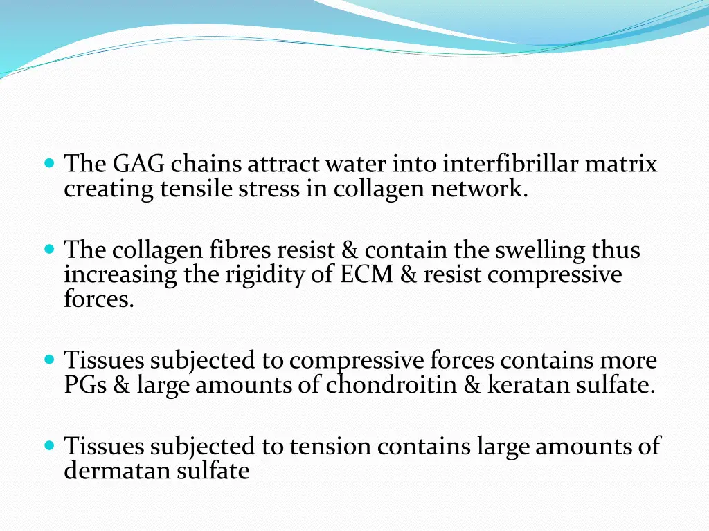the gag chains attract water into interfibrillar