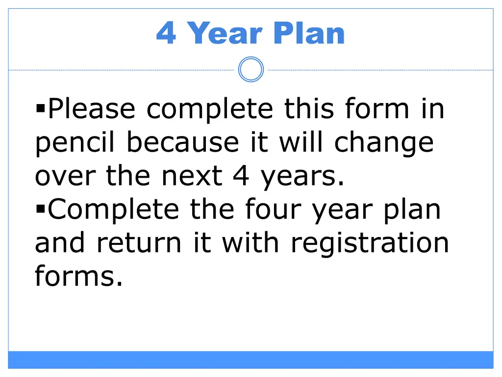 4 year plan