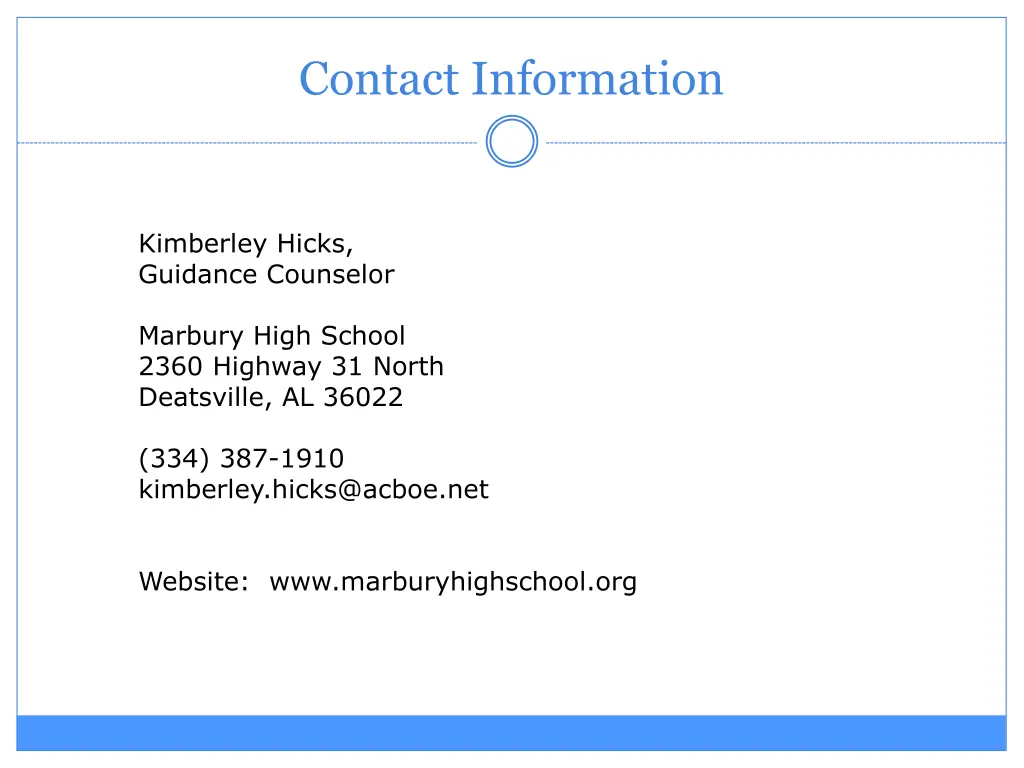 contact information