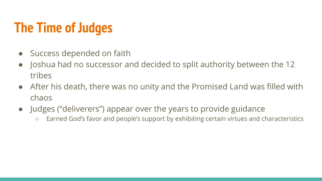 the time of judges