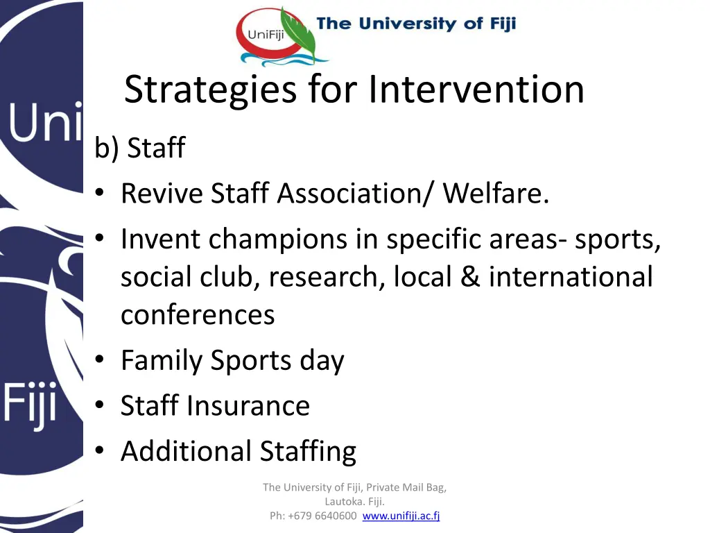 strategies for intervention