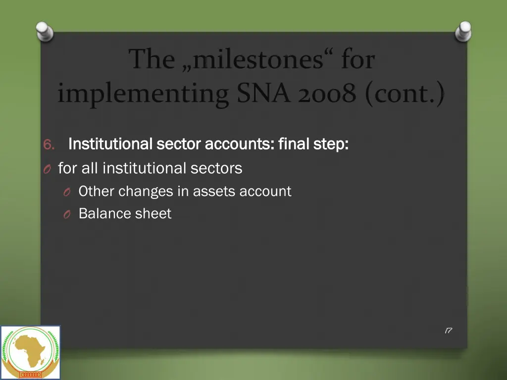 the milestones for implementing sna 2008 cont 2