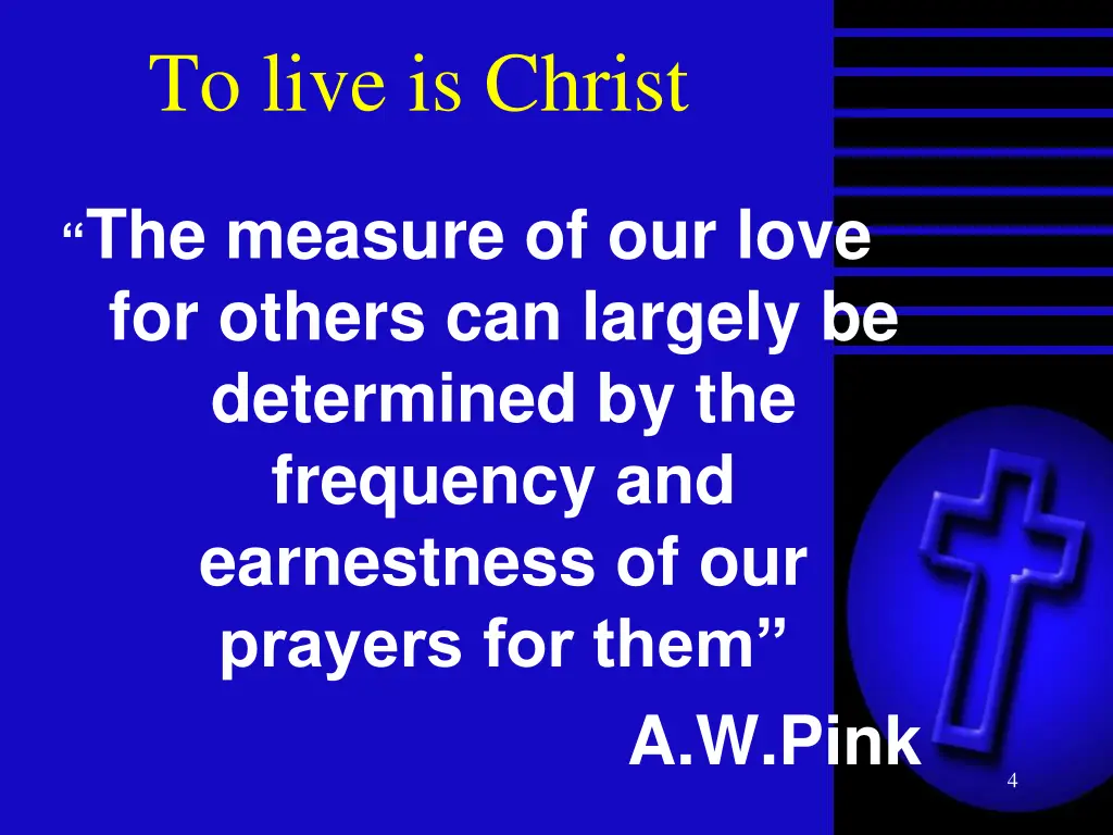 to live is christ