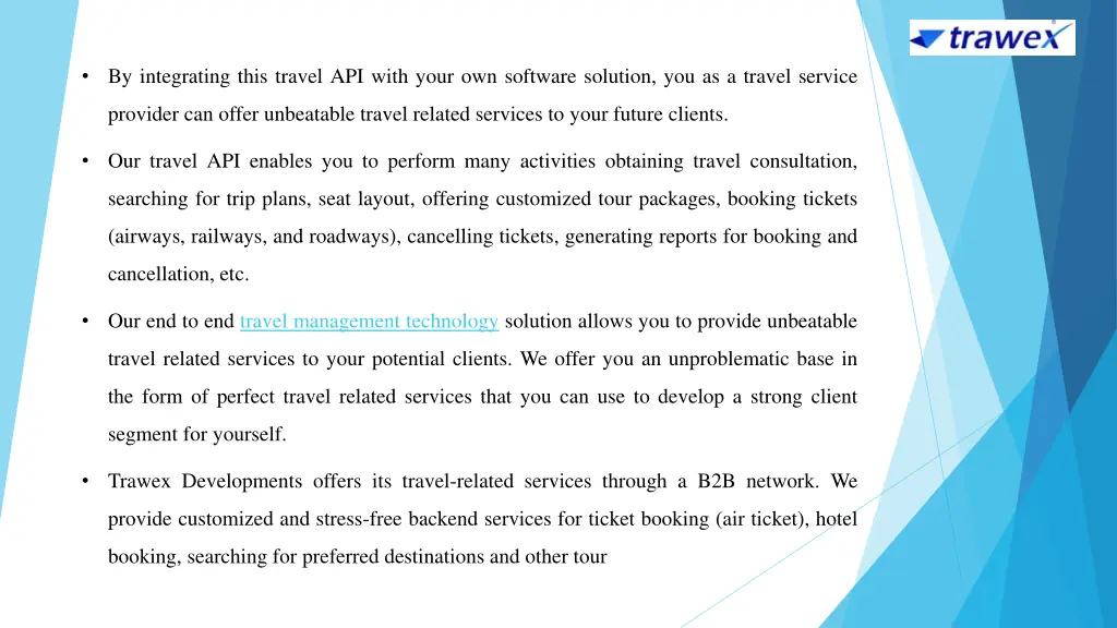 by integrating this travel api with your