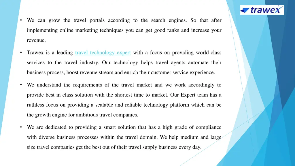 we can grow the travel portals according