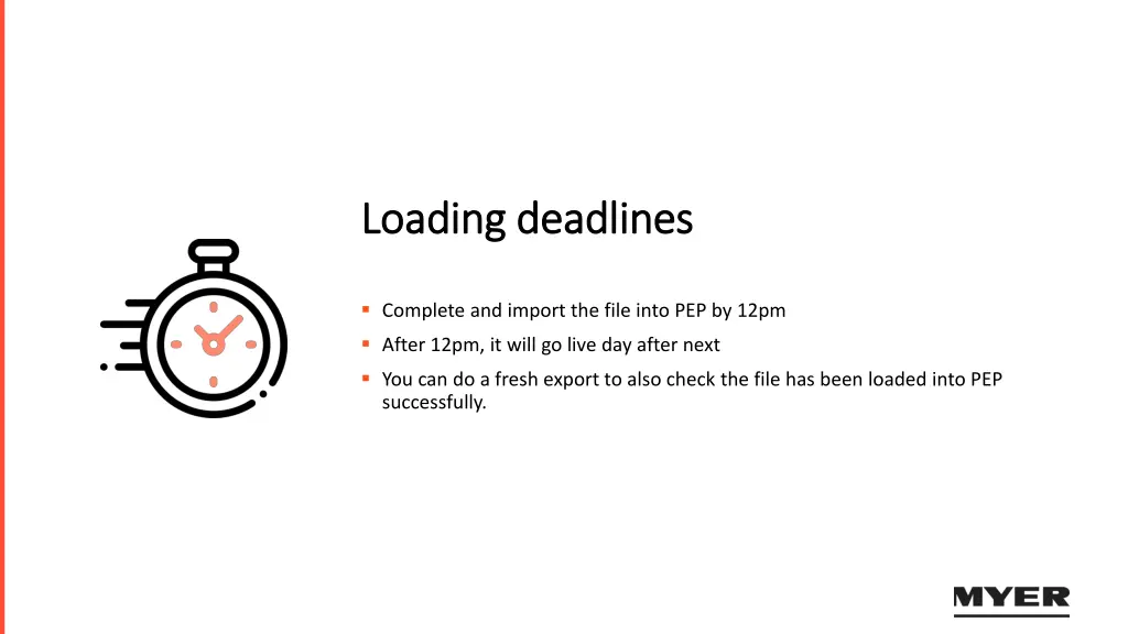 loading deadlines loading deadlines