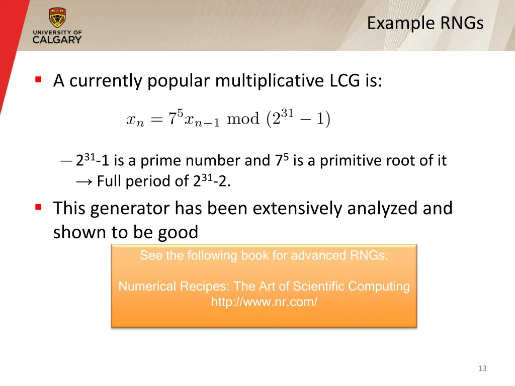 example rngs