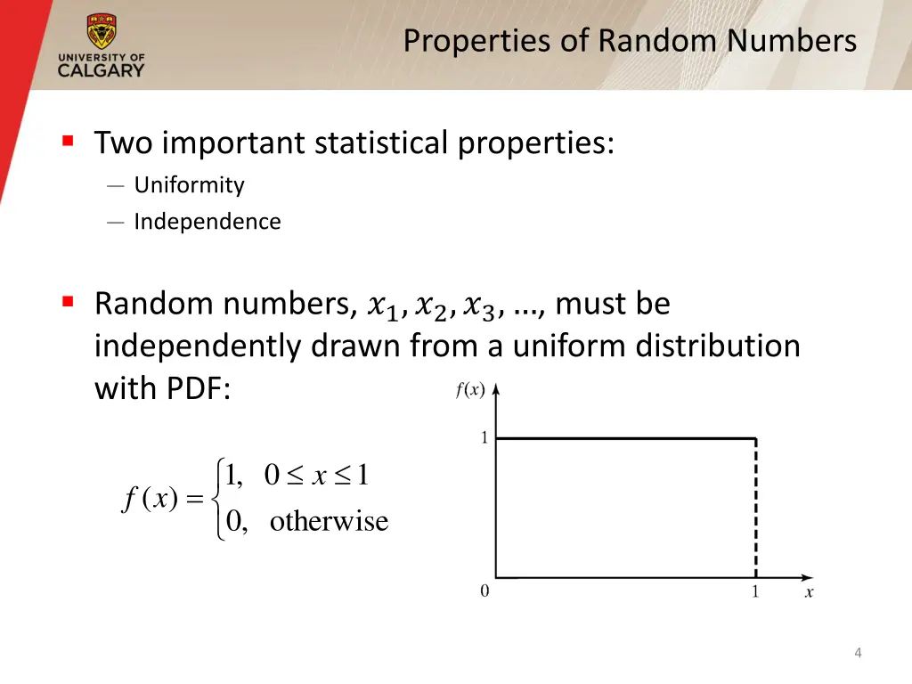properties of random numbers