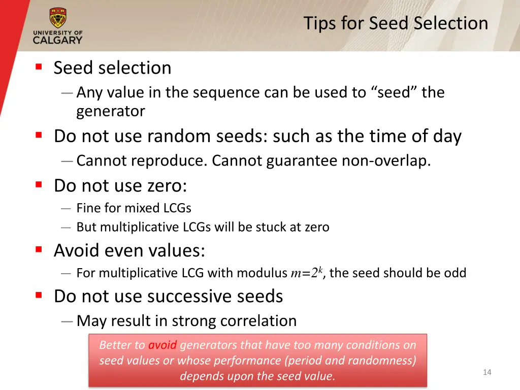 tips for seed selection