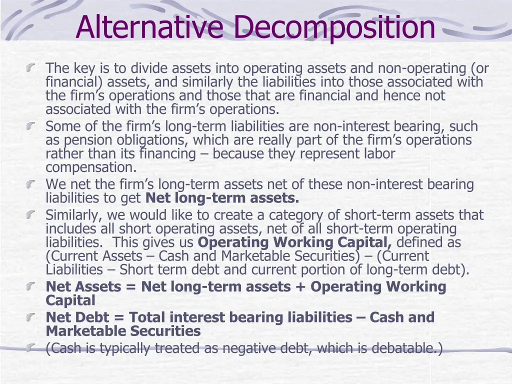 alternative decomposition