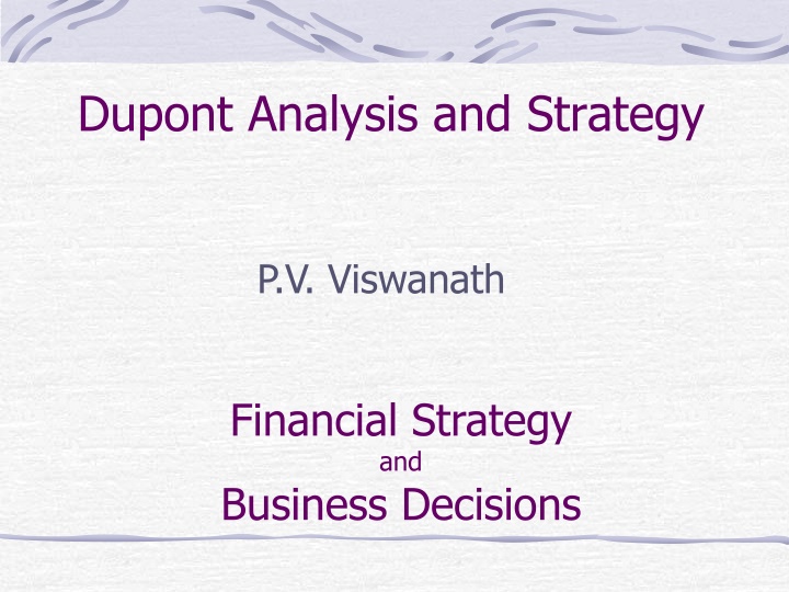 dupont analysis and strategy