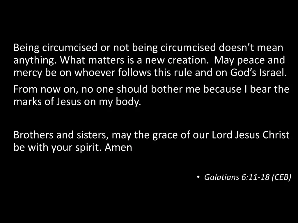 being circumcised or not being circumcised doesn