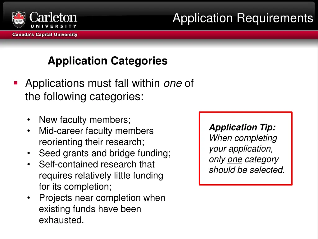 application requirements 1