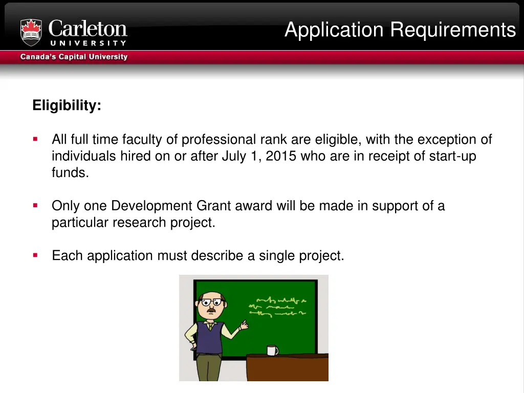 application requirements
