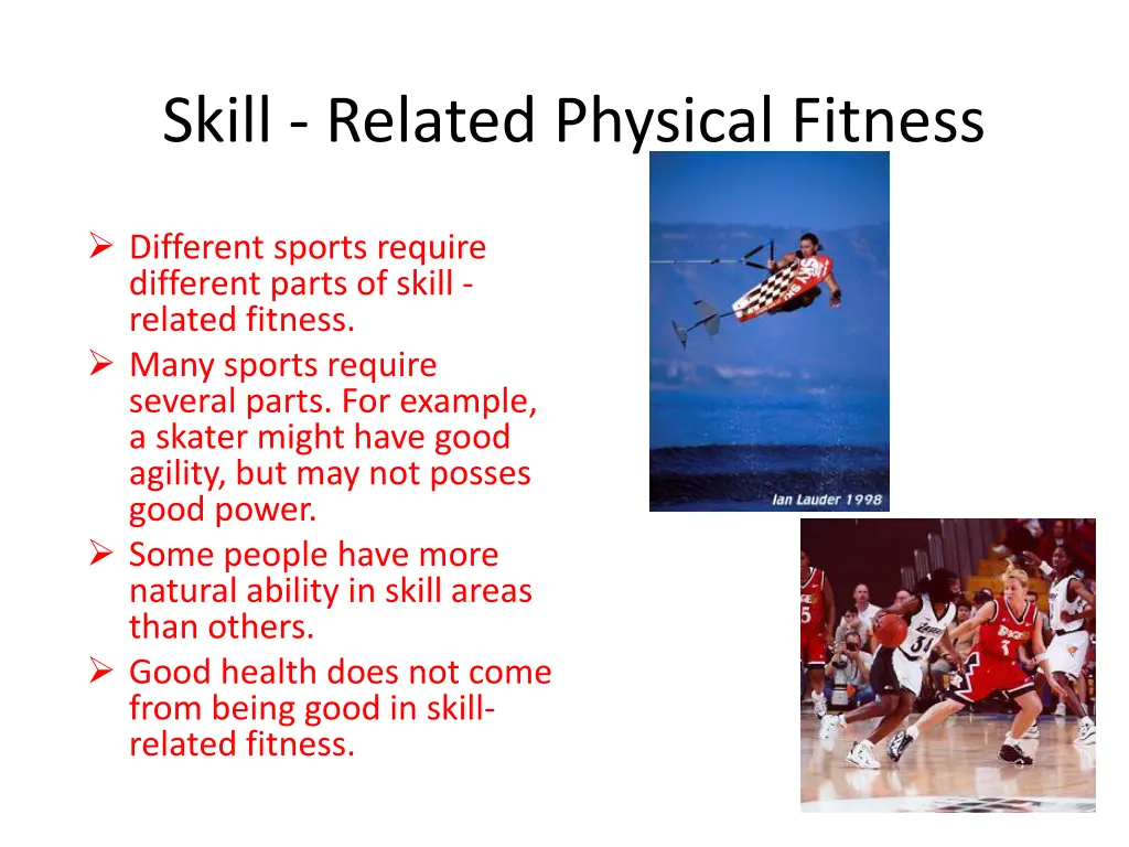 skill related physical fitness