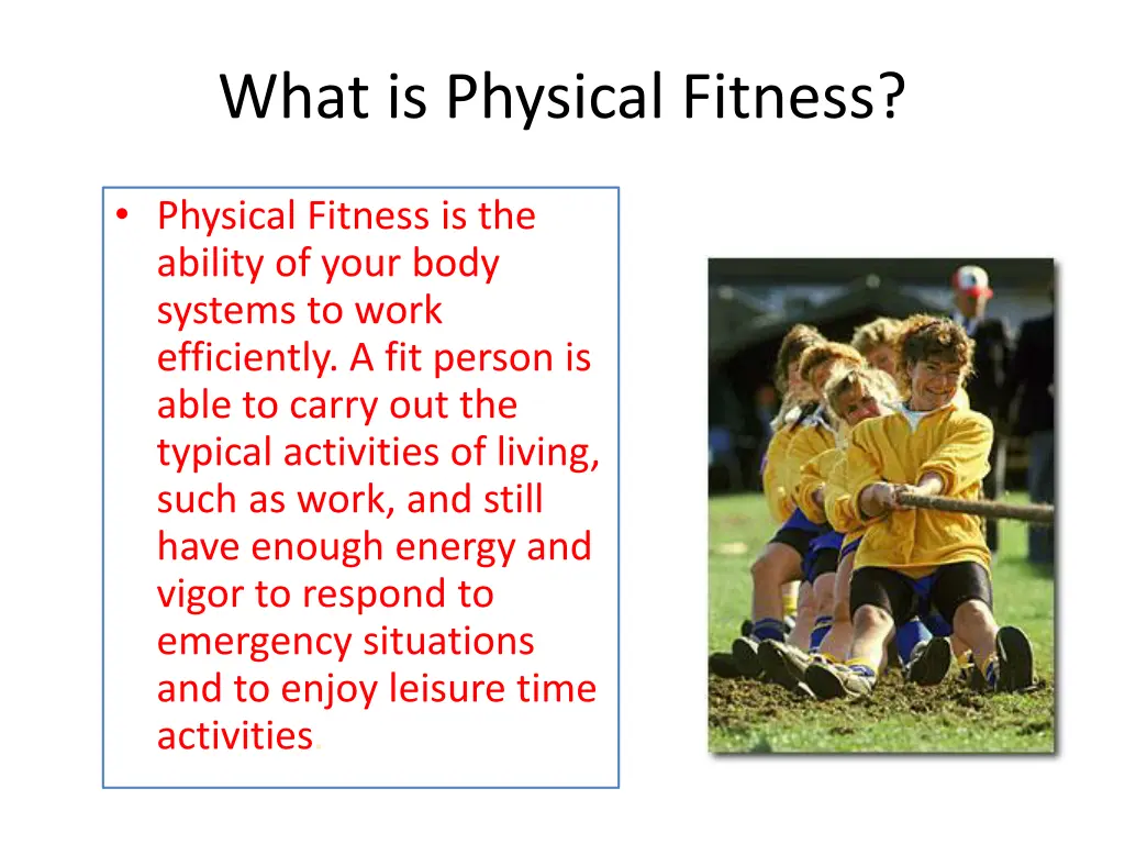 what is physical fitness