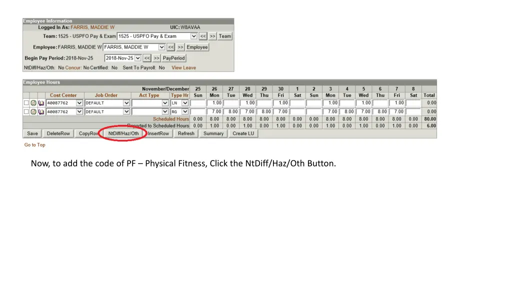 now to add the code of pf physical fitness click