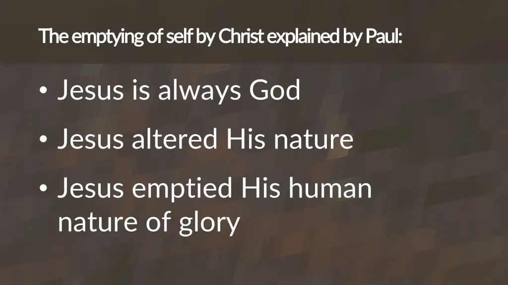 the emptying of self by christ explained by paul