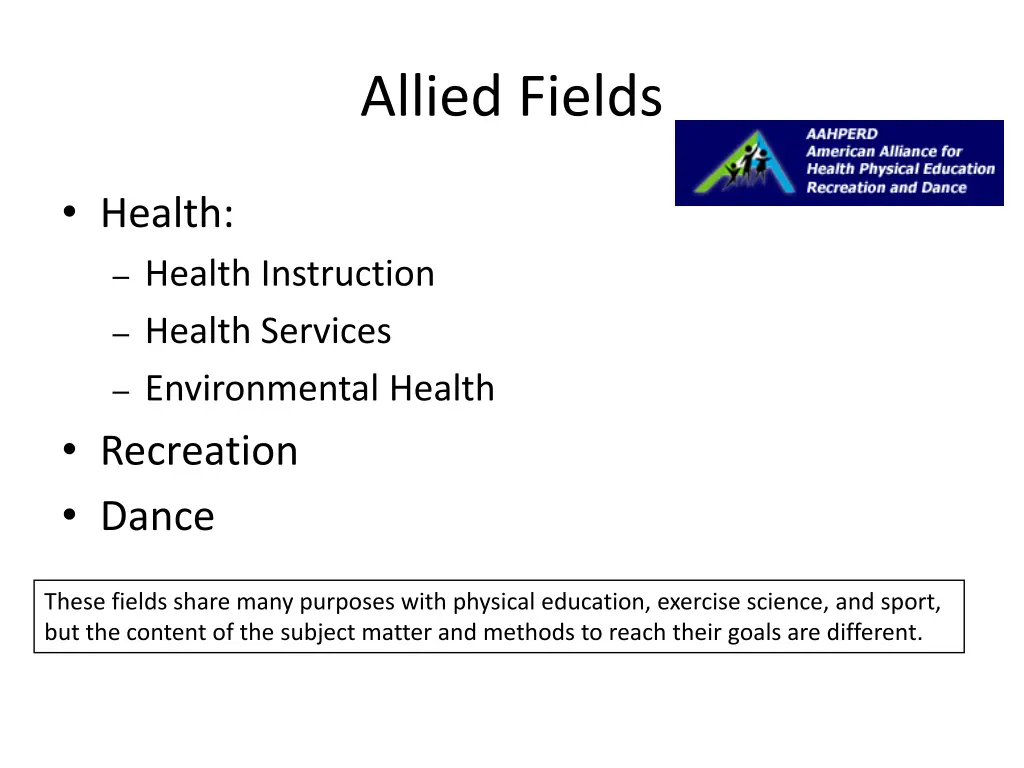 allied fields