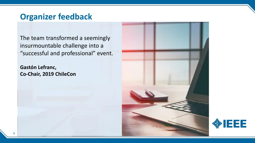 organizer feedback