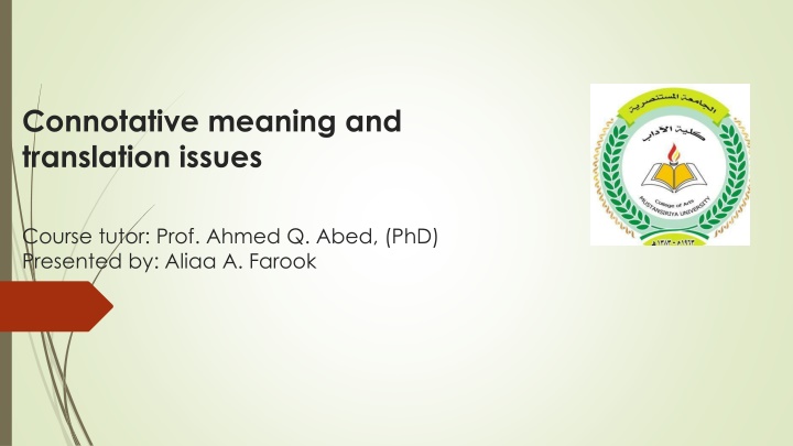 connotative meaning and translation issues