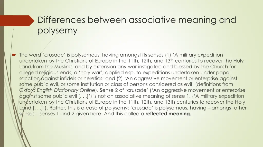 differences between associative meaning