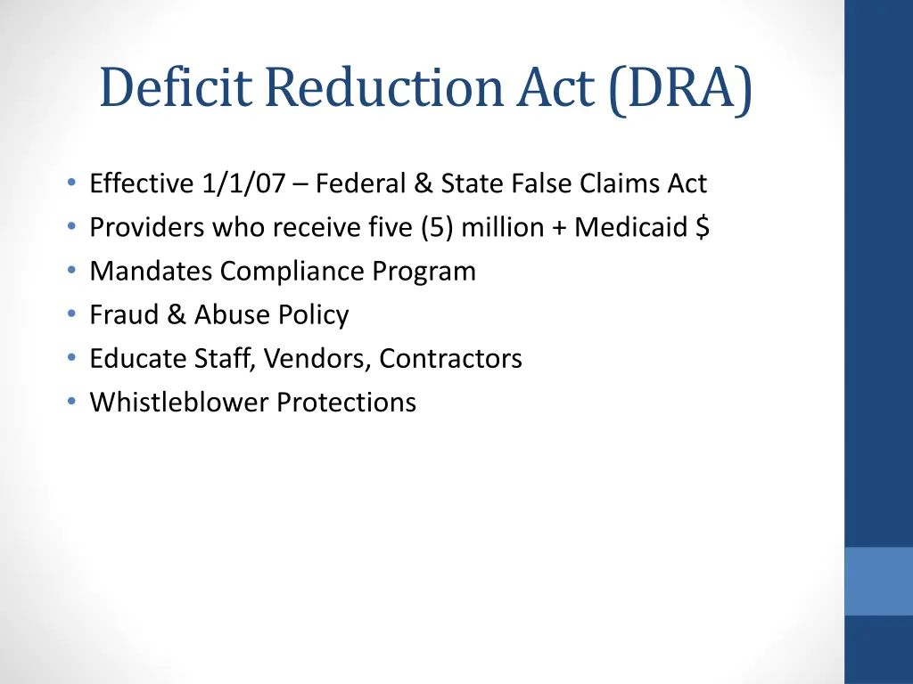 deficit reduction act dra
