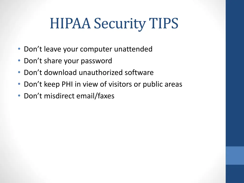 hipaa security tips
